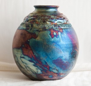 Bill Capshaw Raku Vase