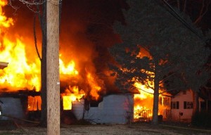 Hillside Road House Fire from Street