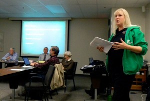Misty Robbins at Electronic Signs Public Hearing