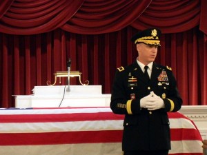 Gen. Jefforey Smith at Christopher Ward Funeral