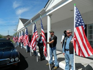 Patriot Riders at Christopher Ward Funeral