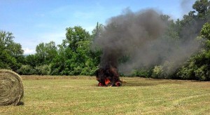 Hay Bailer Fire