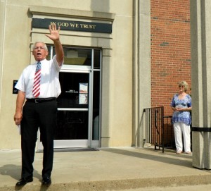 Tom Byrge In God We Trust Ceremony