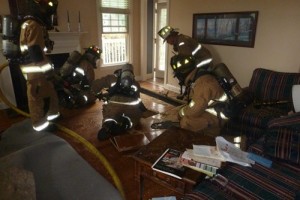 Firefighters at Royal Troon Fire