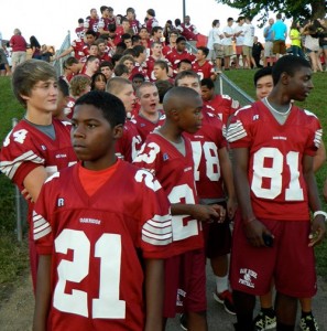 ORHS Wildcats Football Team on Stairs
