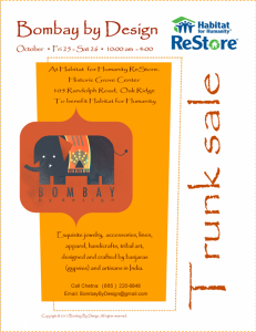 Bombay by Design Trunk Sale Flier