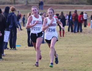 Oak Ridge Cross Country's Maddie Zawisza and Hannah Craig