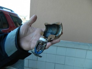 Broken Sprinkler System Pipe