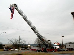 Sgt. Neal Martin and Oak Ridge Fire Department Truck
