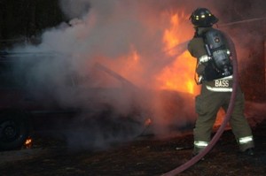 Linden Elementary School Car Fire