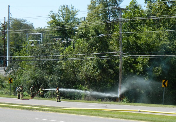 Oak Ridge Firefighters Gas Line Fire
