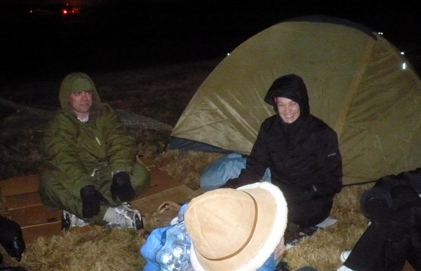 Brian Scott and Sheila Michel at TORCH Homeless Campout