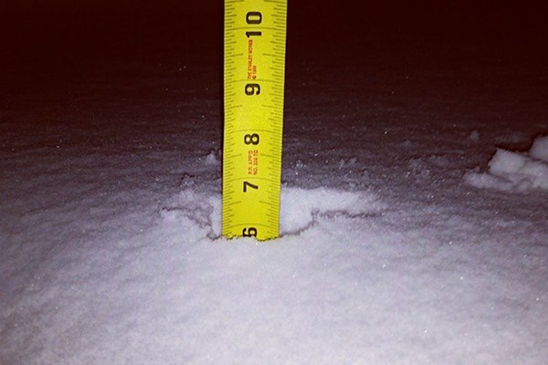 Snow in Oliver Spring on Feb. 26, 2015