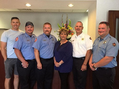 Linda Bridges and Oak Ridge Firefighters