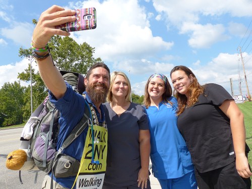Ryan Ray Walk Across America Selfie on South Illinois Avenue