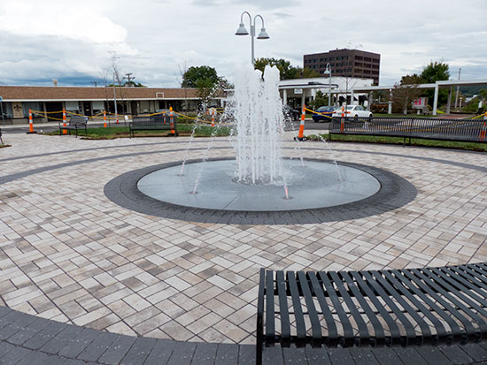 Jackson Square Bench and Fountain Sept. 28, 2015