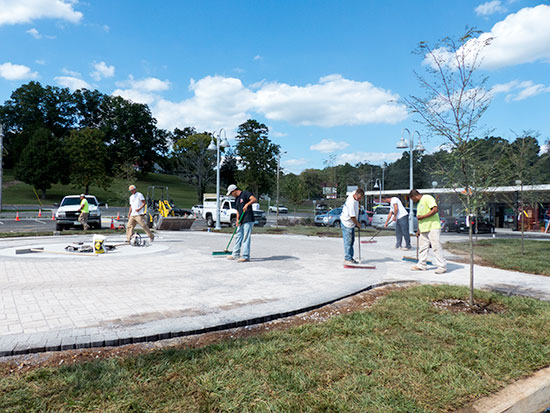 Jackson Square Interactive Fountain Work