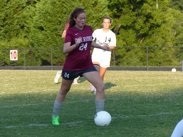 Oak Ridge Lady Wildcats Chloe Nussbaum and Central Bobcats