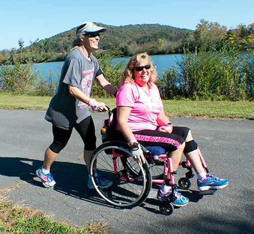 Melissa Peplow and Vicky Wallace at Oak Ridge Marina on Oct. 21, 2015