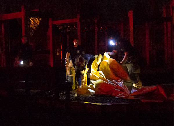 Cedar-Hill-Park-Bench-Fire-Oak-Ridge-Fire-Department-Tarp-March-22-2016