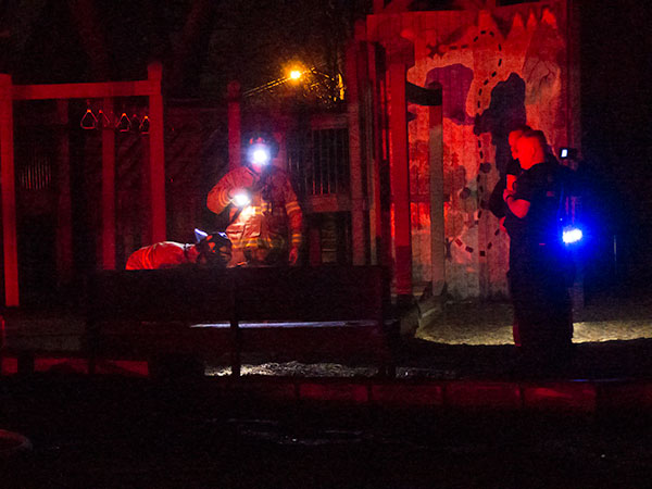 Cedar-Hill-Park-Bench-Fire-Oak-Ridge-Fire-Police-Department-March-22-2016