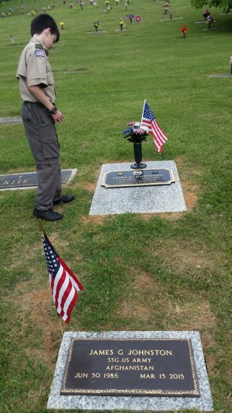 James Johnston at Anderson Memorial Gardens May 28 2016