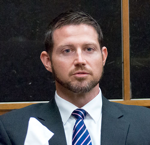 The defense called expert witness James Norris to testify in the vehicular homicide and aggravated assault trial for Lee Harold Cromwell, 68, an Oak Ridge man accused of killing a Knoxville man and injuring others as he backed through a crowded parking lot at the Midtown Community Center after fireworks in Oak Ridge on July 4, 2015. (Photo by John Huotari/Oak Ridge Today)