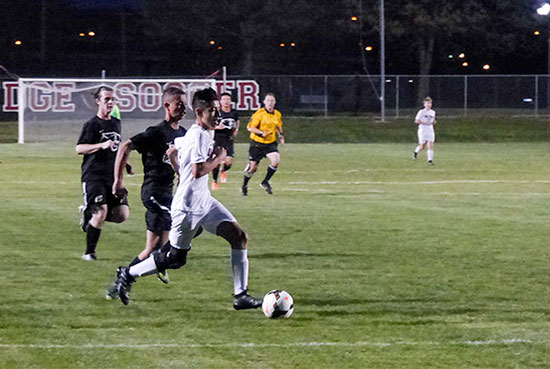 Oak Ridge freshman forward Jonathan Rodriguez (11) scored two goals in the second half of a 6-0 win over Powell at the Oak Ridge Soccer Complex on Tuesday, April 11, 2017. (Photo by John Huotari/Oak Ridge Today)