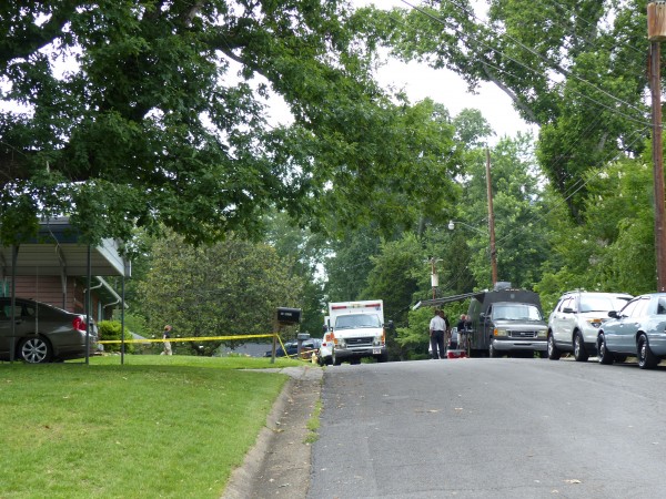 Three people were found dead at a home on Oak Lane in north Oak Ridge on Thursday morning, June 15, 2017, authorities said. Above, the Oak Ridge Police Department investigates. (Photo by John Huotari/Oak Ridge Today)