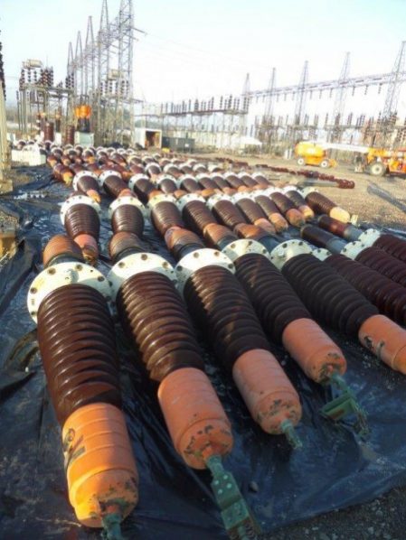 CTI recycled many of the metal components from the electrical switchyard at the East Tennessee Technology Park. (Photo by U.S. Department of Energy)