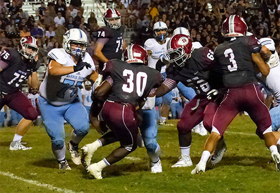 Oak Ridge junior running back Jordan Graham (30) rushes against Hardin Valley during a 21-20 win for the Wildcats on Blankenship Field on Friday, Aug. 18, 2017. (Photo by John Huotari/Oak Ridge Today)