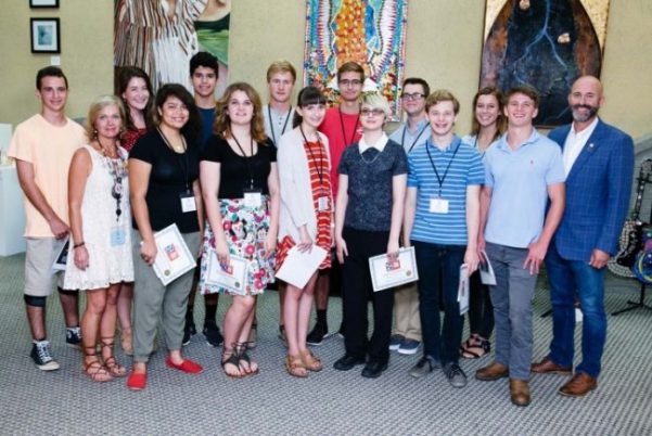 Jim Dodson is pictured above on the far right with some of the award winning student artists from across Tennessee. (Submitted photo)