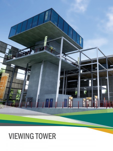 A rendering of the K-25 Viewing Tower at the East Tennessee Technology Park in west Oak Ridge. (Image by U.S. Department of Energy)