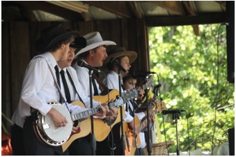The Beechfork Boys: “The love of old style bluegrass shines through these boys’ eyes." Pictured are John Byrge, banjo and baritone vocals; Travis Wright, lead guitar; Luke Marlow, baritone vocals and rhythm guitar; Curtis Maiden, bass and bass vocals, maybe even the wash tub; and Chris Long, mandolin. (Submitted photo)