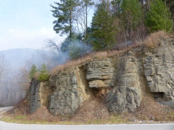 The mountaintop fire at Graves Gap along Highway 116 in north Anderson County burned more than 300 acres this week, a state official said Thursday afternoon, Nov. 30, 2017. (Photo by John Huotari/Oak Ridge Today)
