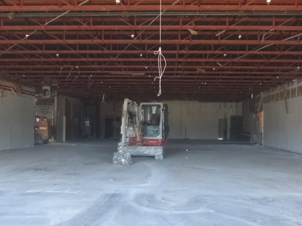 Construction work has started at the new American Museum of Science and Energy at Main Street Oak Ridge. Interior demolition work is under way, and exterior demolition work could start Wednesday. Interior work is pictured above on Saturday, Jan. 6, 2018. (Photo by John Huotari/Oak Ridge Today)
