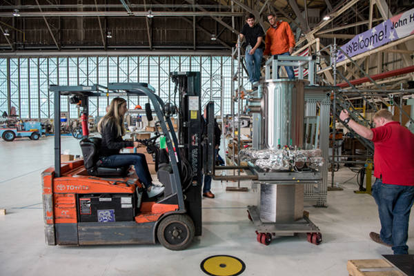 From the NASA Kilopower project (Photo credit: NASA Glenn Research Center)