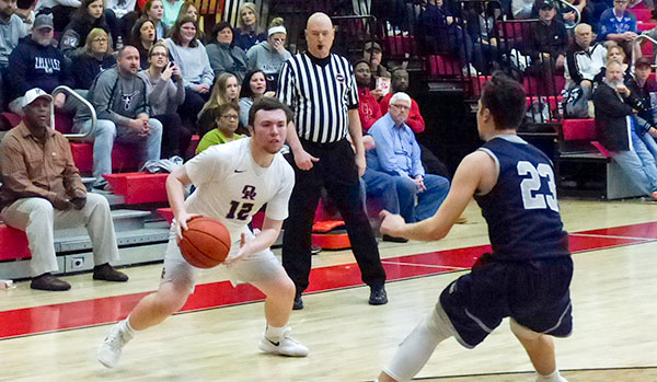 Joe Kesterson (12) of Oak Ridge during a District 3-AAA semifinal game against Anderson County at Halls on Friday, Feb. 16, 2018. (Photo by John Huotari/Oak Ridge Today)