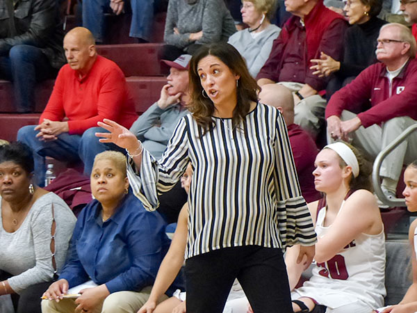 Oak Ridge Coach Paige Redman is pictured above during a 40-35 Region 2-AAA semifinal win over Maryville at Bearden on Monday, Feb. 26, 2018. (Photo by John Huotari/Oak Ridge Today)