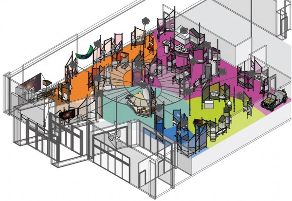 The floor plan layout is pictured above at the new American Museum of Science and Energy at Main Street Oak Ridge. (Image courtesy U.S. Department of Energy Oak Ridge Office)