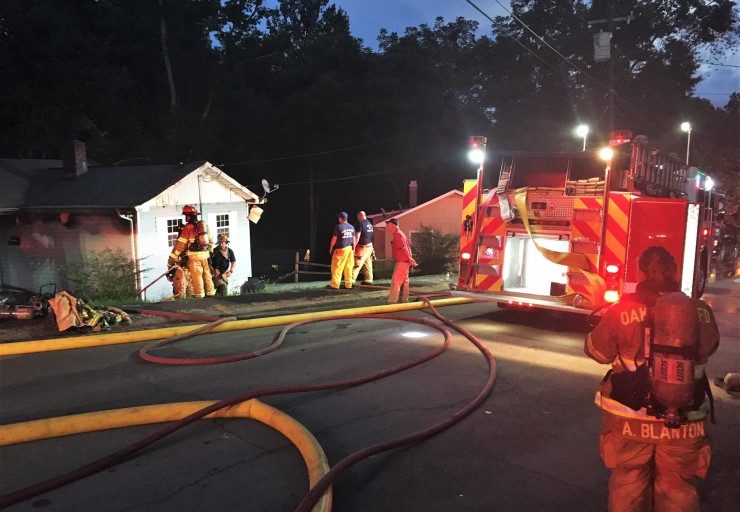 A fire damaged a home on Gorgas Lane in north Oak Ridge on Monday evening, Aug. 6, 2018. No injuries were reported. (Photo courtesy City of Oak Ridge)