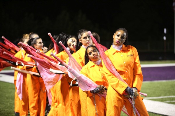 Members of the Oak Ridge Color Guard are pictured above during a 41-13 win over Sevier County on Friday, Sept. 21, 2018. (Photo by Luther Simmons)