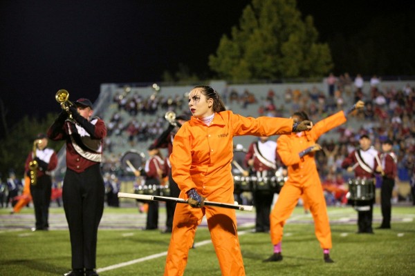 The Oak Ridge Wild Band and Color Guard are pictured above during a 41-13 win over Sevier County on Friday, Sept. 21, 2018. (Photo by Luther Simmons)