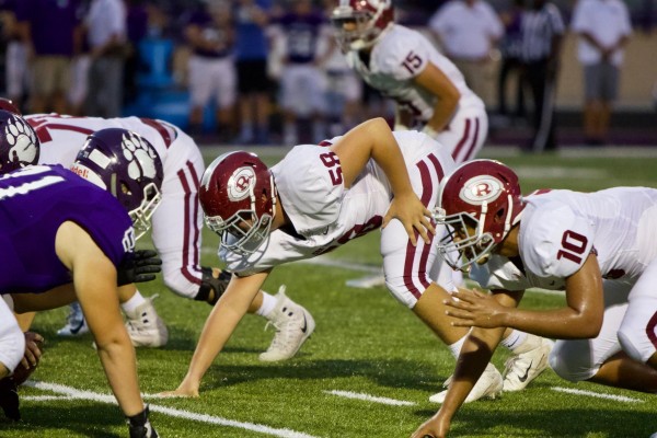 The Oak Ridge defensive lines up against Sevier County during a 41-13 win over the Smoky Bears on Friday, Sept. 21, 2018. (Photo by Barry Houchin)