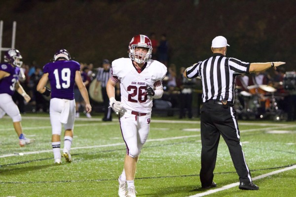 Oak Ridge junior safety Jack Replogle (26) is pictured above during a 41-13 win at Sevier County on Friday, Sept. 21, 2018. (Photo by Barry Houchin)