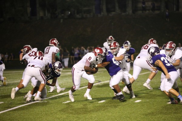 Oak Ridge senior Tre Jackson (6) runs during a 41-13 win at Sevier County on Friday, Sept. 21, 2018. (Photo by Luther Simmons)