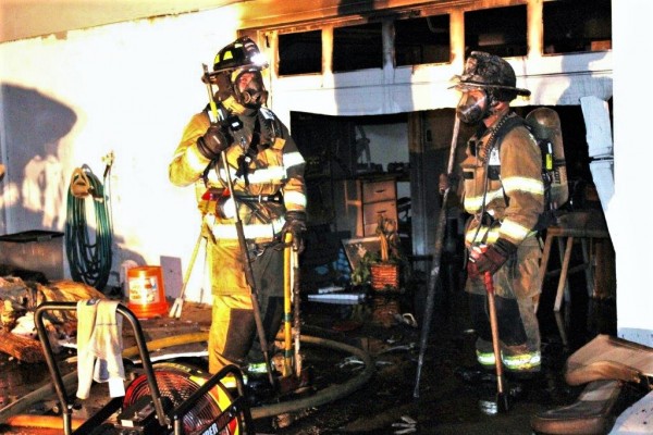 No injuries were reported after a basement fire in a house on Delaware Avenue on Wednesday evening, Oct. 3, 2018. (Photo by Tom Scott, Oak Ridge Fire Department photographer)