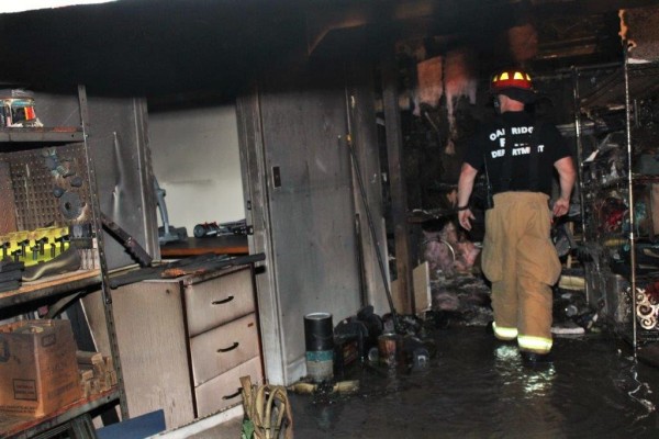 No injuries were reported after a basement fire in a house on Delaware Avenue on Wednesday evening, Oct. 3, 2018. (Photo by Tom Scott, Oak Ridge Fire Department photographer)