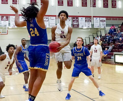Oak Ridge junior guard Isaiah Johnson (20) scored eight points during an 82-65 win over Karns at Wildcat Arena on Tuesday, Dec. 4, 2018. (Photo by John Huotari/Oak Ridge Today)