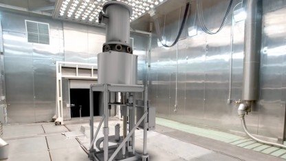 The KRUSTY Experimental Assembly is pictured above. The experiment tested a new nuclear power source that could provide safe, efficient energy for future robotic and human space exploration missions. (Photo courtesy NNSA)